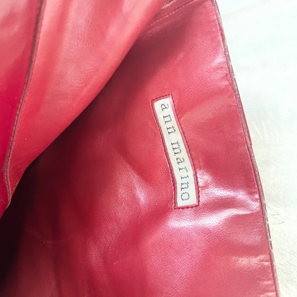 Ann Marino Red Heeled Boots - Picture 6 of 7